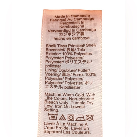 New J.Crew Factory Women's Ruffle Tie-Neck Top  Orange & White Floral - Medium - Picture 7 of 10